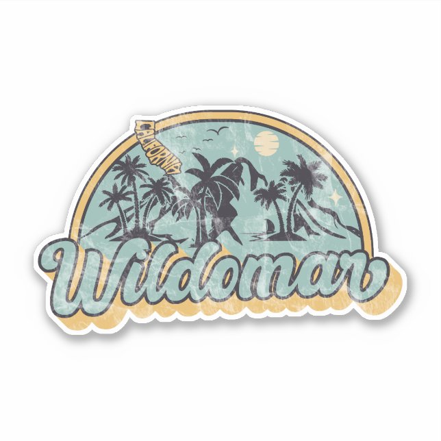 Pegatina Wildomar, California (Anverso)