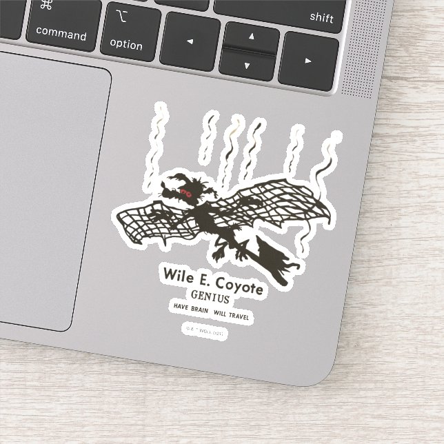 Pegatina WILE E. COYOTE™ | Genio - Viajar con el cerebro (Detalle)