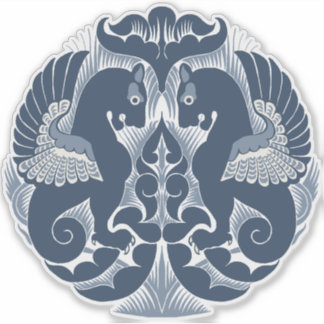 Pegatina William De Morgan Blue Griffins Vinyl Sticker