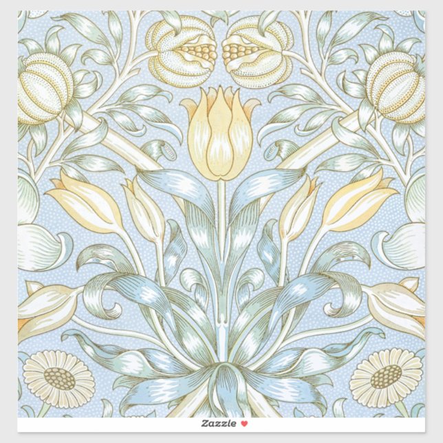 Pegatina William Morris Lily and Pomegranate Flower Pattern (Hoja)