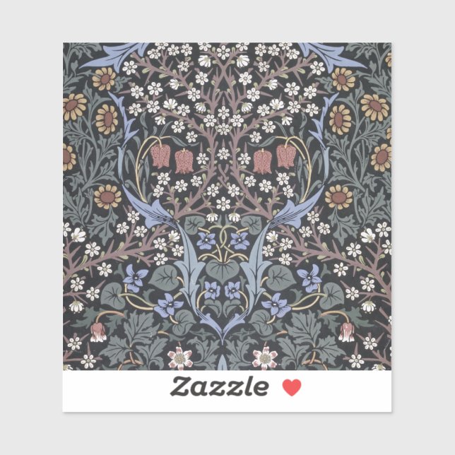 Pegatina William Morris - Patrón de espina negra (Hoja)