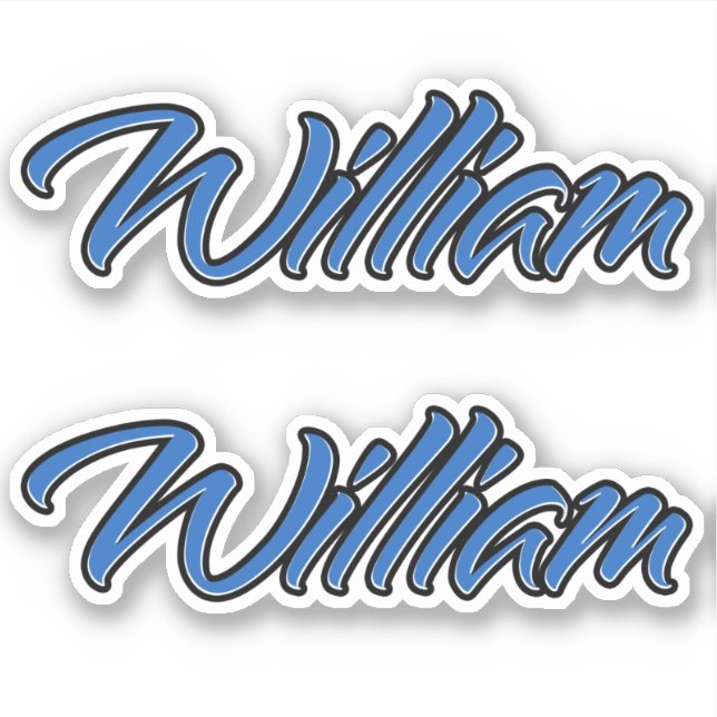 Pegatina William Name blue Aufkleber Sticker Stickerset (Anverso)