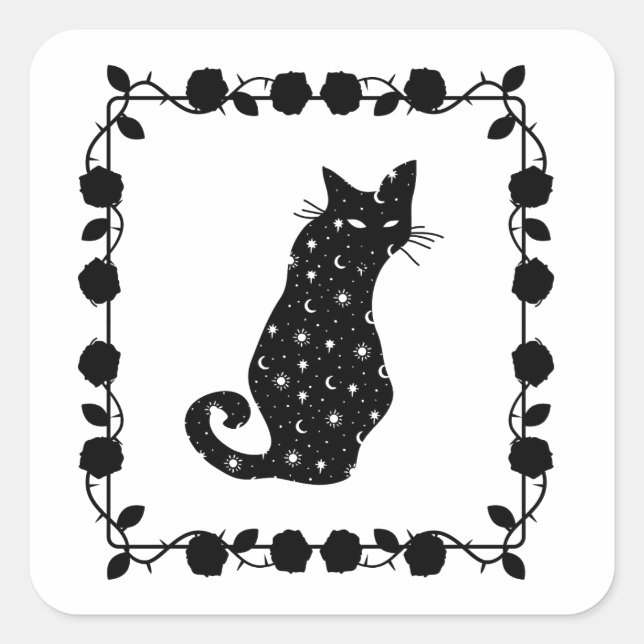 Pegatina Willow Cat Halloween (Anverso)