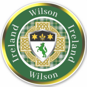 Pegatina Wilson Irish Shield/Celtic Cross Personalizado