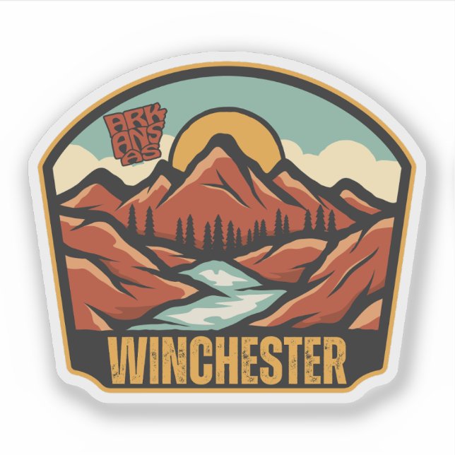 Pegatina Winchester, Arkansas  (Anverso)