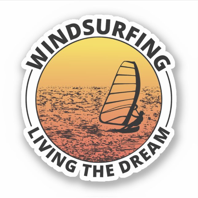 Pegatina Windsurf Surfing Surfing Wind Water Sports Windsur (Anverso)