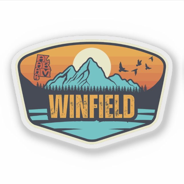 Pegatina Winfield, Alabama (Anverso)