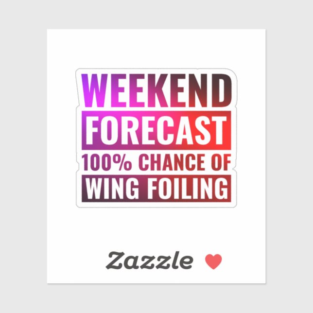 Pegatina Wingfoiling Foilboarding Surfing con energía eólic (Hoja)