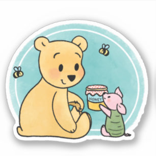 Pegatina Winnie the Pooh y Piglet