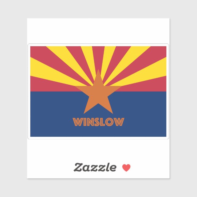 Pegatina Winslow AZ (Hoja)