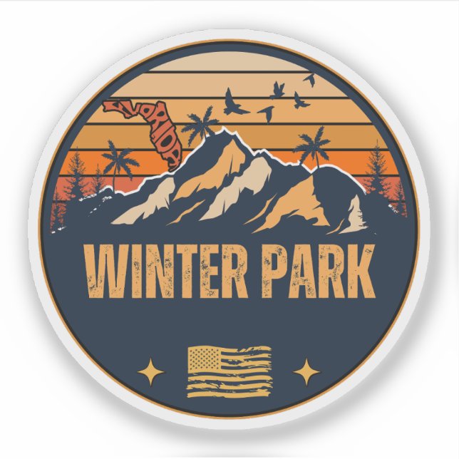 Pegatina Winter Park, Florida  (Anverso)
