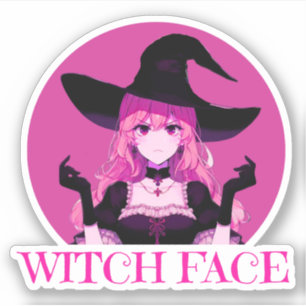 Pegatina Witch Face