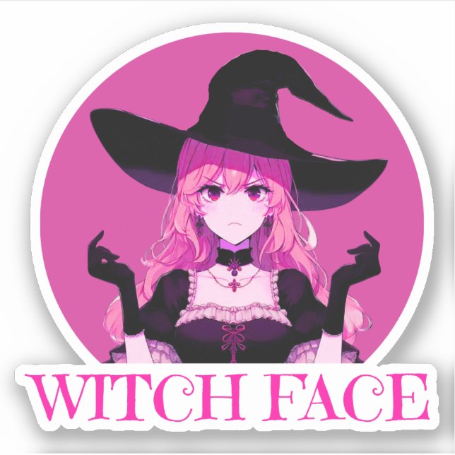 Pegatina Witch Face (Anverso)