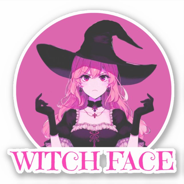 Pegatina Witch Face (Anverso)
