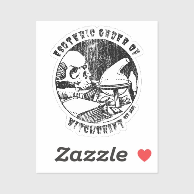 Pegatina Witchcraft Magic Order Occult Witch Alchemist (Hoja)