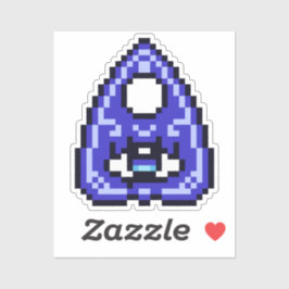Pegatina Witchy Purple Blue Pixel Art Planchette