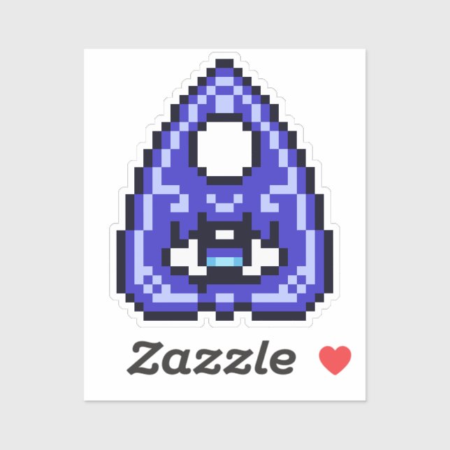 Pegatina Witchy Purple Blue Pixel Art Planchette (Hoja)