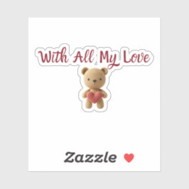 Pegatina With All My Love Sticker | Cute Gift Packaging Lab