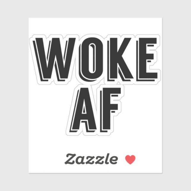Pegatina Woke AF (Hoja)