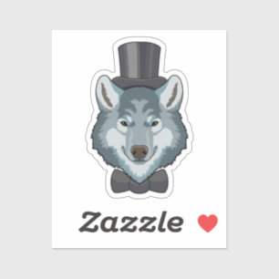 Pegatina Wolf as Groom con Bow
