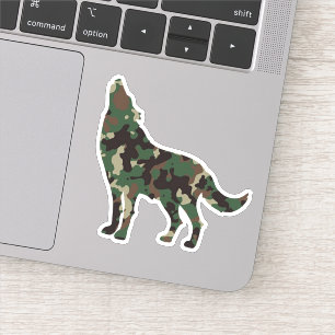 Pegatina Wolf Camo