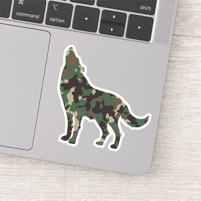 Pegatina Wolf Camo (Detalle)