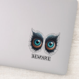 Pegatina Wolf Monster Eyes - BEWARE