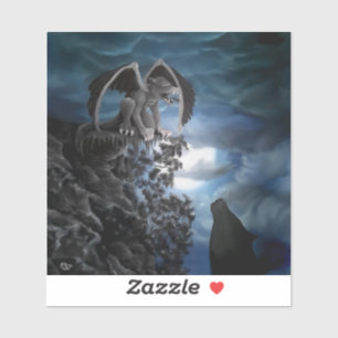 Pegatina Wolf Moon - Wolf con Golem