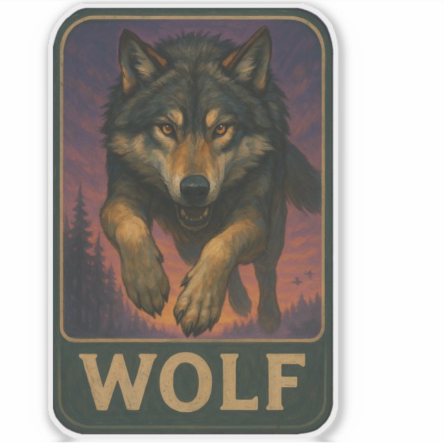 Pegatina Wolf Sticker (Anverso)