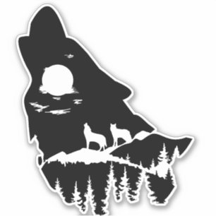 Pegatina Wolf Vinyl Pegatina.