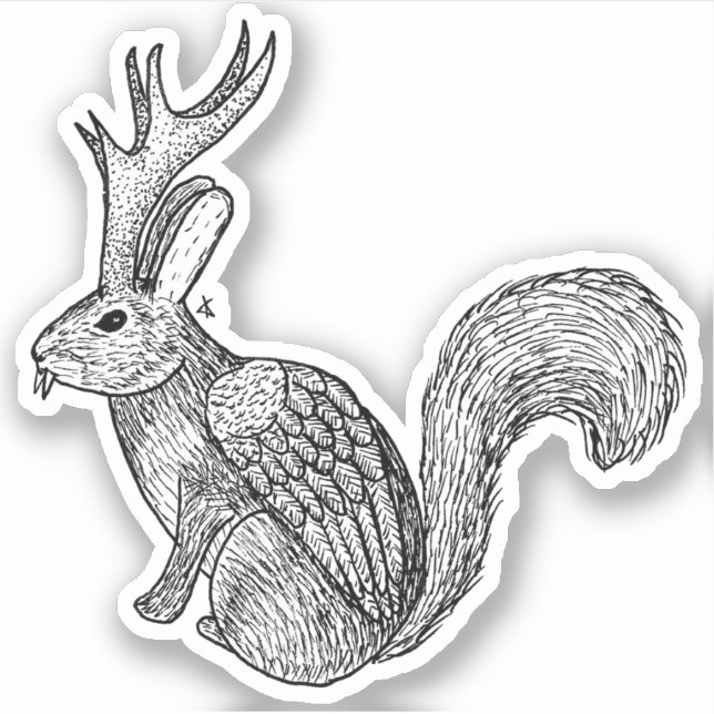 Pegatina Wolpertinger (Anverso)