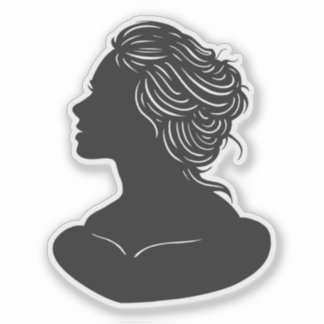 Pegatina Woman Bust Silhouette