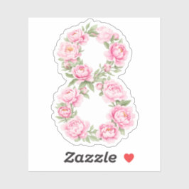 Pegatina Women’s Day Peony Flower for March 8 