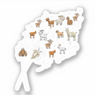 Pegatina Womens Goats Funny Dandelion Wildflower Floral Goa