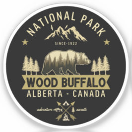 Pegatina Wood Buffalo National Park Wild Terrain