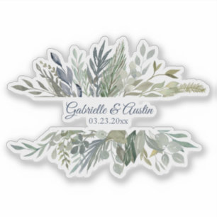 Pegatina Woodland Foliage Newlyweds