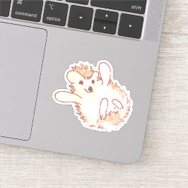 Pegatina Woodland Golden Adorable Happy Hedgehog