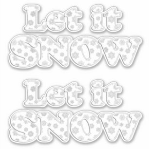 Pegatina Word Art - Let it Snow