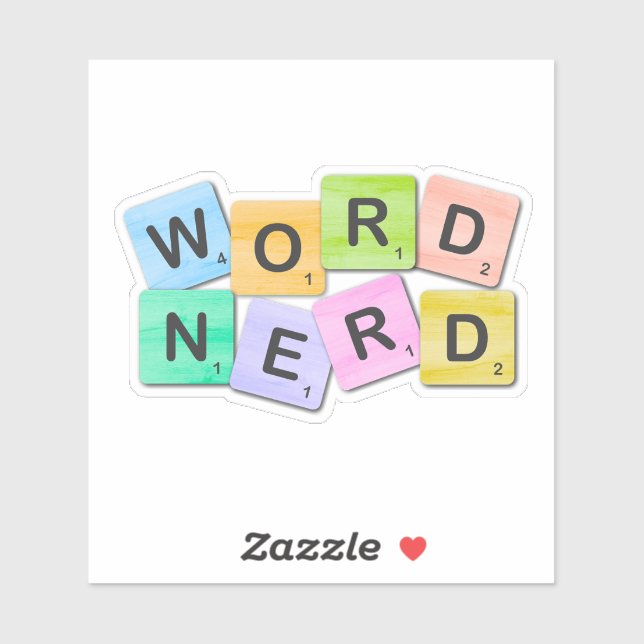 Pegatina Word Nerd Bookish (Hoja)