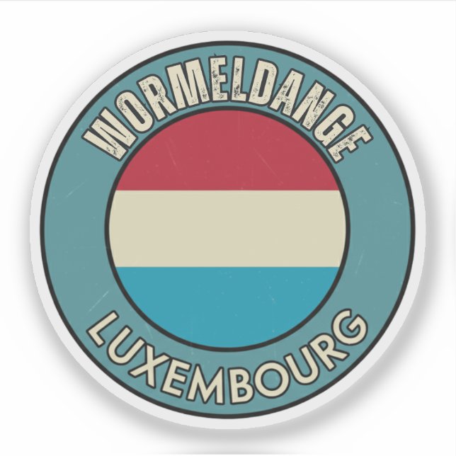 Pegatina Wormeldange, Luxemburgo (Anverso)