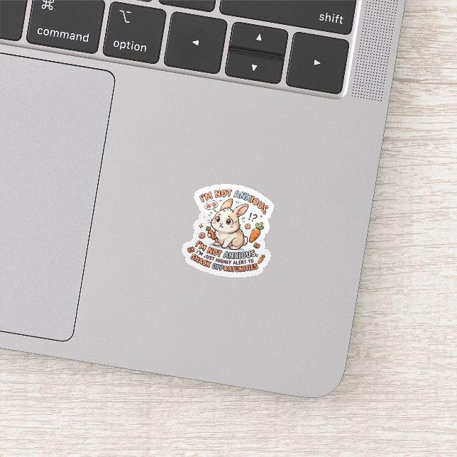 Pegatina Worried Bunny Snack Alert Sticker (Detalle)