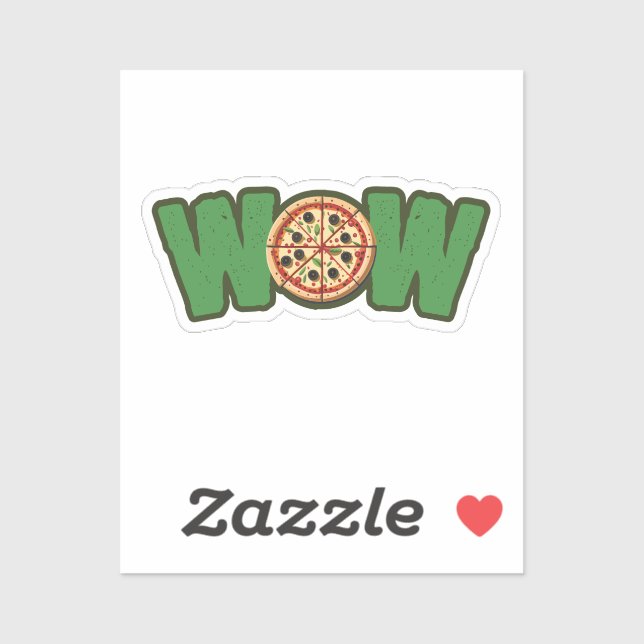 Pegatina WOW Pizza (Hoja)