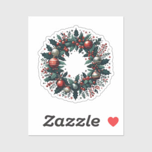 Pegatina Wreath navidades