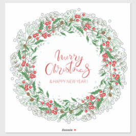 Pegatina Wreath navidades