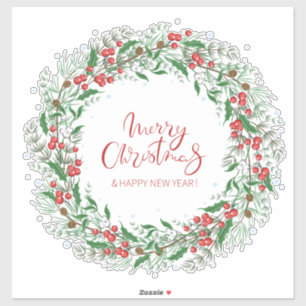 Pegatina Wreath navidades