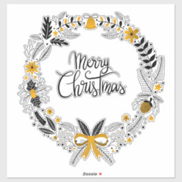 Pegatina Wreath navidades