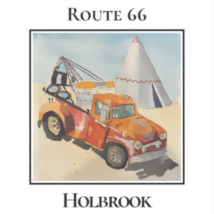 Pegatina Wrecker y TeePee, Ruta 66, Holbrook Arizona