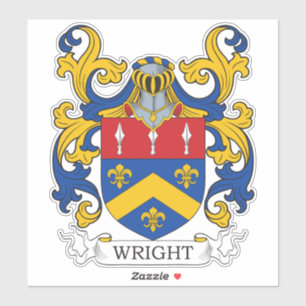 Pegatina Wright Family Crest