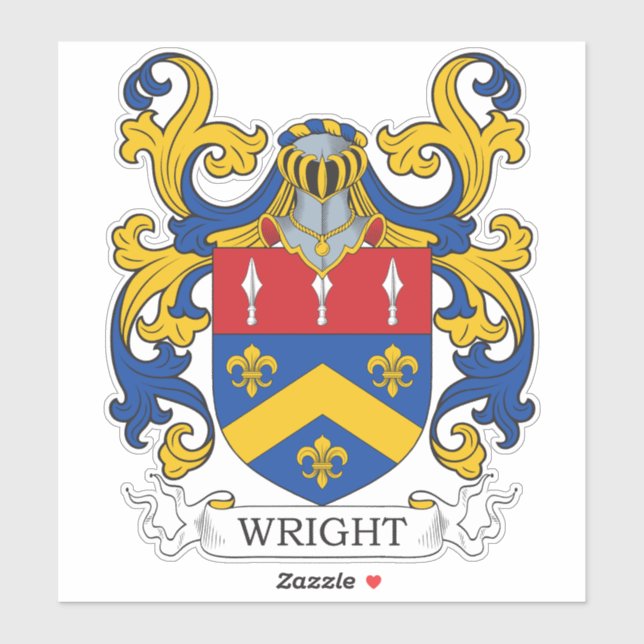 Pegatina Wright Family Crest (Hoja)