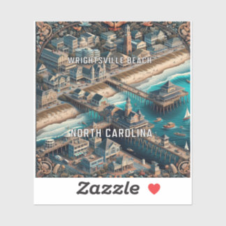 Pegatina Wrightsville Beach North Carolina 3 pulgadas Vinyl